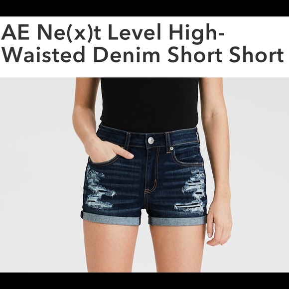 dark wash jean shorts - Picture 4 of 4